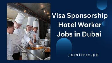 Visa Sponsorship Hotel Worker Jobs in Dubai