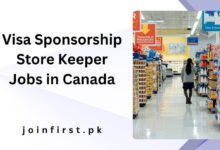 Visa Sponsorship Store Keeper Jobs in Canada