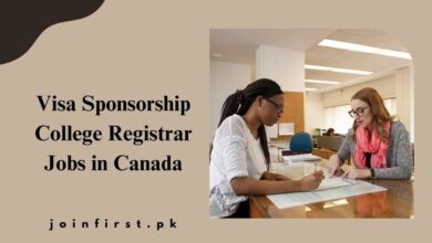 Visa Sponsorship College Registrar Jobs in Canada