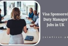Visa Sponsored Duty Manager Jobs in UK