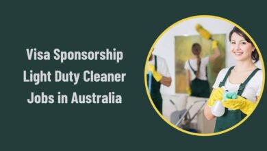 Visa Sponsorship Light Duty Cleaner Jobs in Australia