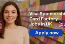 Visa Sponsorship Card Factory Jobs in UK