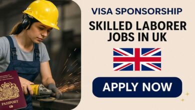 Visa Sponsorship Skilled Laborer Jobs in UK