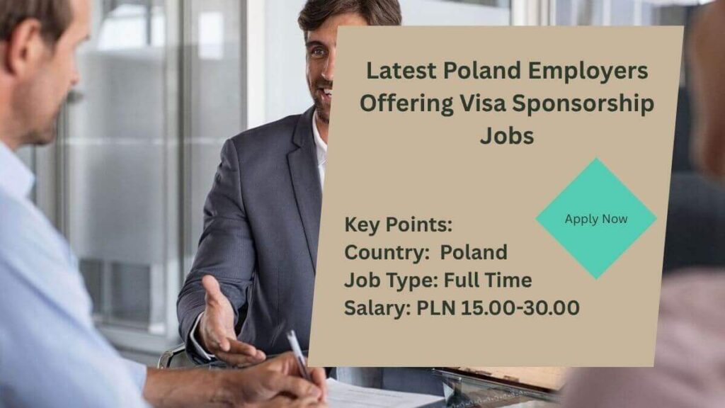 Latest Poland Employers Offering Visa Sponsorship Jobs