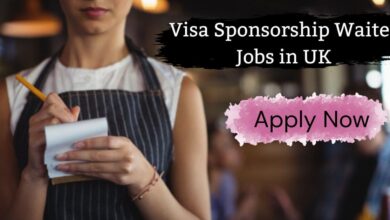 Visa Sponsorship Waiter Jobs in UK