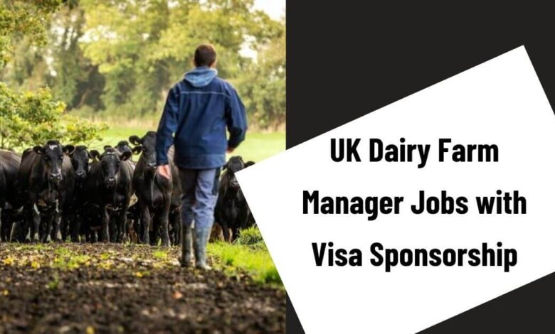 UK Dairy Farm Manager Jobs with Visa Sponsorship