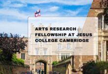 Arts Research Fellowship At Jesus College Cambridge