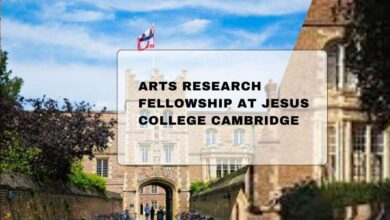 Arts Research Fellowship At Jesus College Cambridge