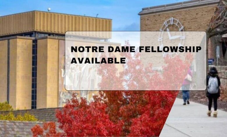 Notre Dame Fellowship Available
