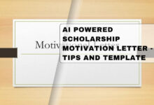 AI Powered Scholarship Motivation Letter - Tips And Template