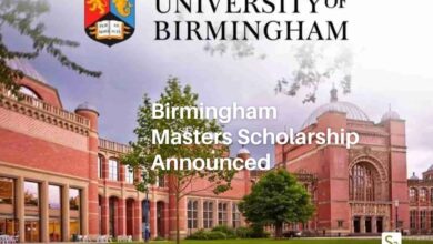 Birmingham Masters Scholarship Announced