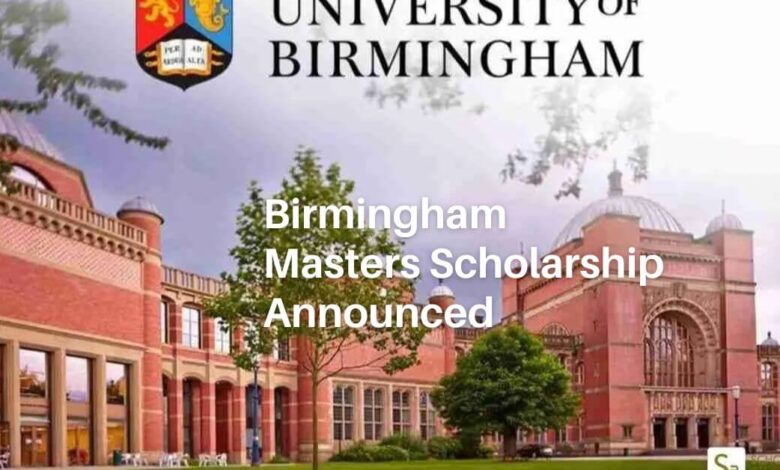 Birmingham Masters Scholarship Announced