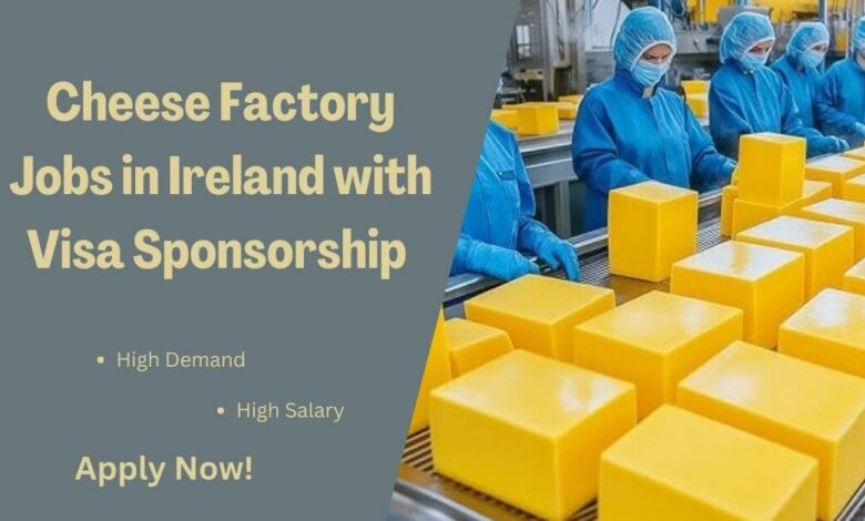 Cheese Factory Jobs in Ireland with Visa Sponsorship