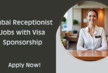 Dubai Receptionist Jobs with Visa Sponsorship